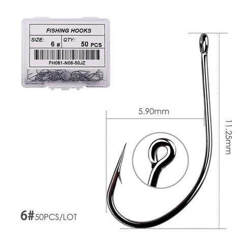 Image of 50Pcs High Carbon Maruseigo Fishing Hooks