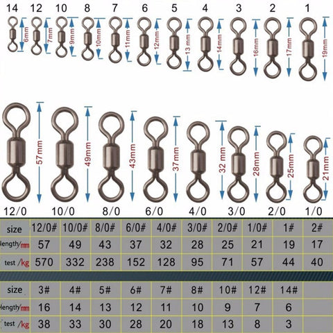 Image of Solid Connector Ball Bearing Fishing Swivels