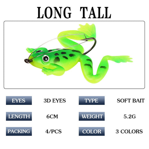 Image of 4Pcs Frog Soft Fishing Lures