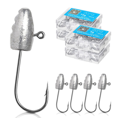 Image of 10Pcs Lead Head Fishing Hooks