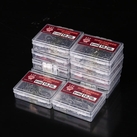 Image of 100Pcs High Carbon Steel Fishhooks