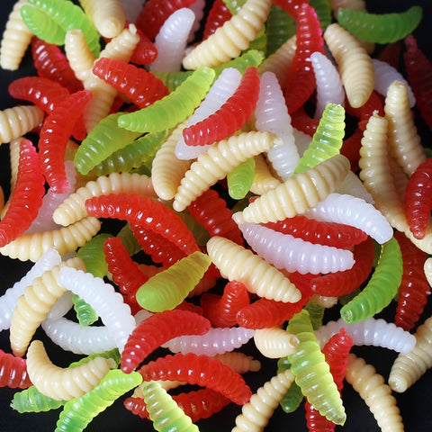 Image of 50Pcs Soft Fishing Lure Smell Worms