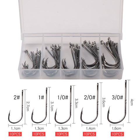 Image of 100Pcs Sea Fishing Hooks