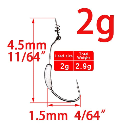 Image of 5Pcs Lead Jig Head Fish Hooks