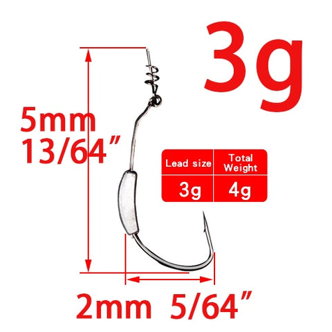 Image of 5Pcs Lead Jig Head Fish Hooks