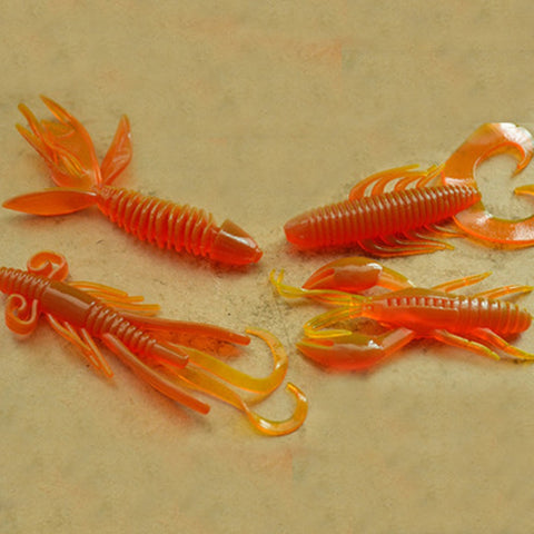 Image of 4Pcs Soft Silicon Shrimp Shaped Fishing Lure