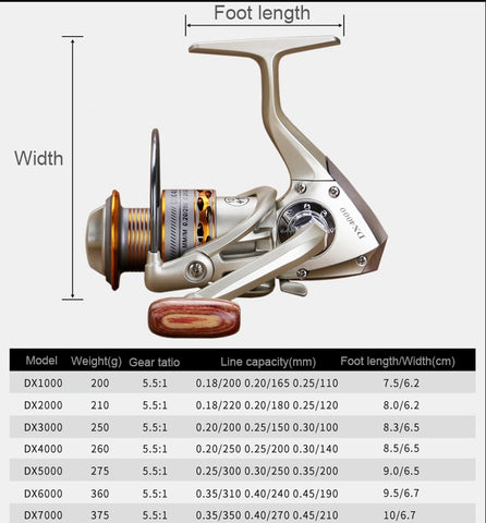 Image of 12+1BB Wooden Handshake Spinning Fishing Reel