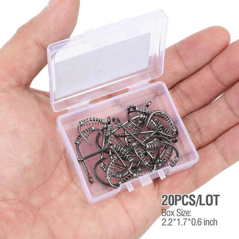 Image of 10Pcs Carbon Steel Spring Fish Hooks