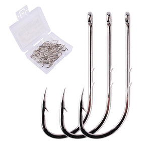 50Pcs Long Shank Fishing Hooks