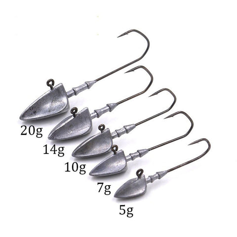 Image of 5Pcs Lead Head Hooks